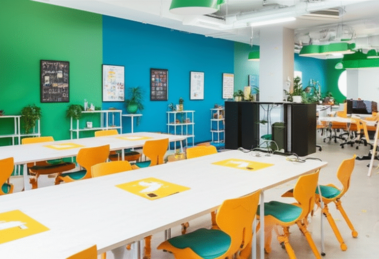 Espaço de Trabalho Criativo e Adaptável Espaço de trabalho flexível e inspirador