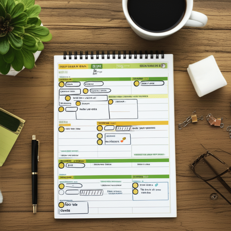 Rotina de Organização: Planejamento Semanal Calendário de tarefas semanais para organização doméstica